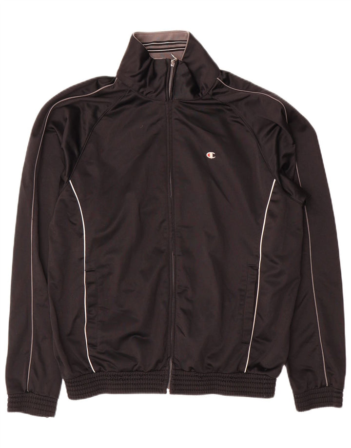 Champion Mens Treino Top Jaqueta Médio Poliéster Preto