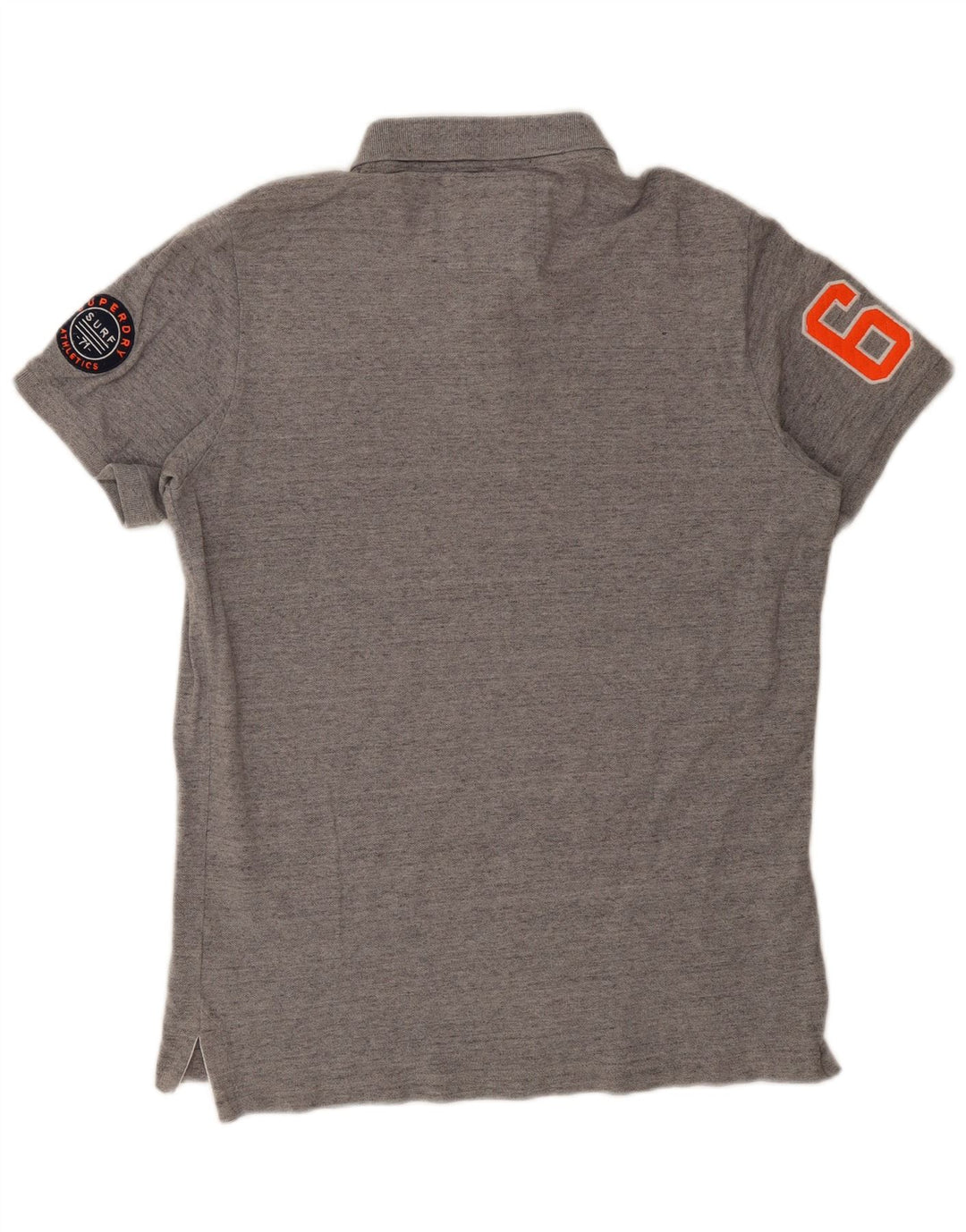 Camisa polo gráfica masculina Superdry 2XL algodão cinza