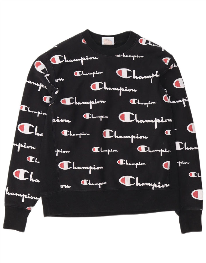 Champion moletom gráfico masculino jumper grande algodão preto