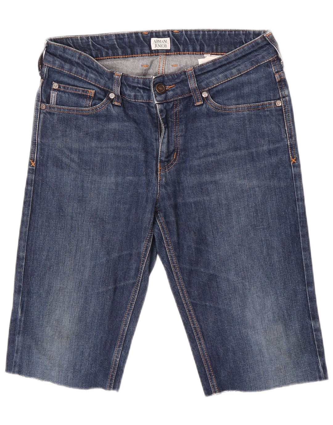 Shorts jeans Armani Junior para meninos 15-16 anos W29 azul algodão