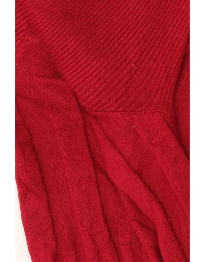 Suéter feminino Marks & Spencer Autograph Longline Cardigan Reino Unido 10 pequeno vermelho