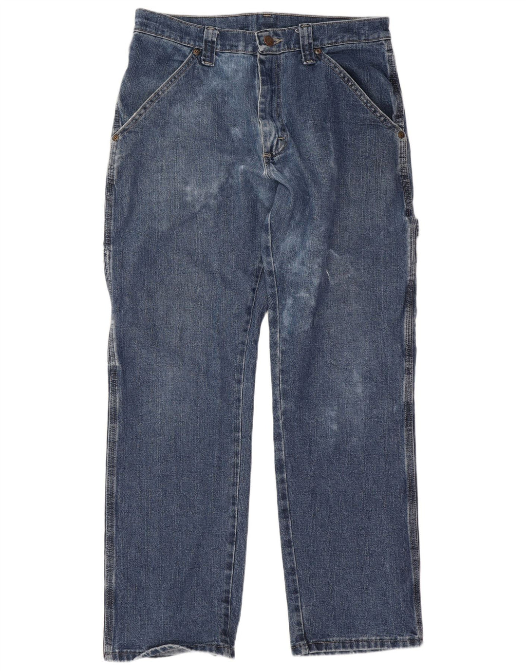 Wrangler Mens Cargo Straight Jeans W30 L30 Azul Algodão