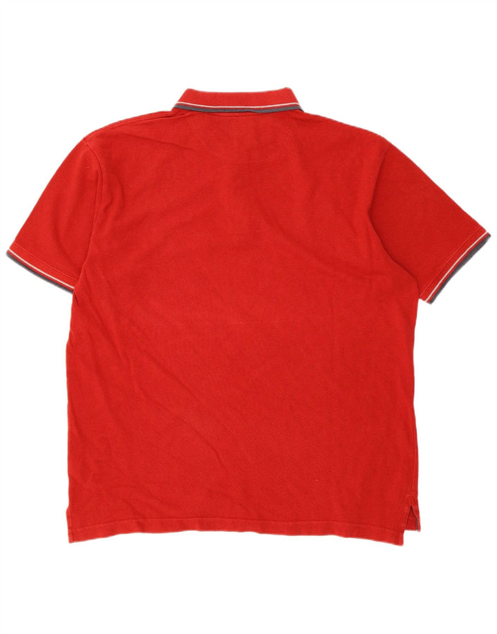 Camisa polo masculina Gap grande algodão listrado vermelho