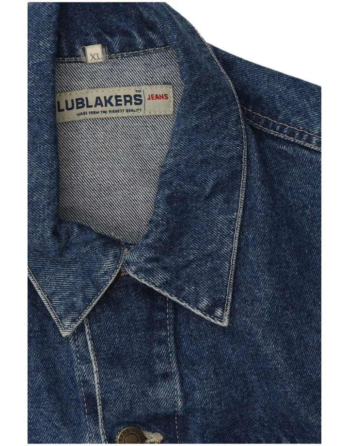 Jaqueta jeans masculina vintage UK 42 XL azul