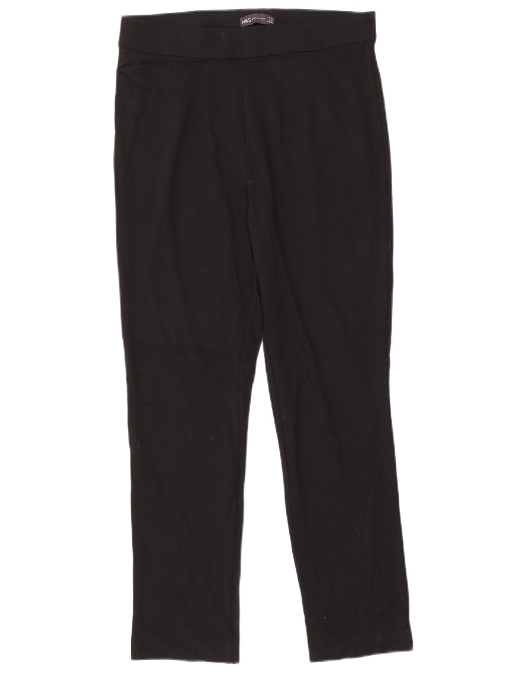 Leggings femininos Marks & Spencer Reino Unido 12 viscose preta média