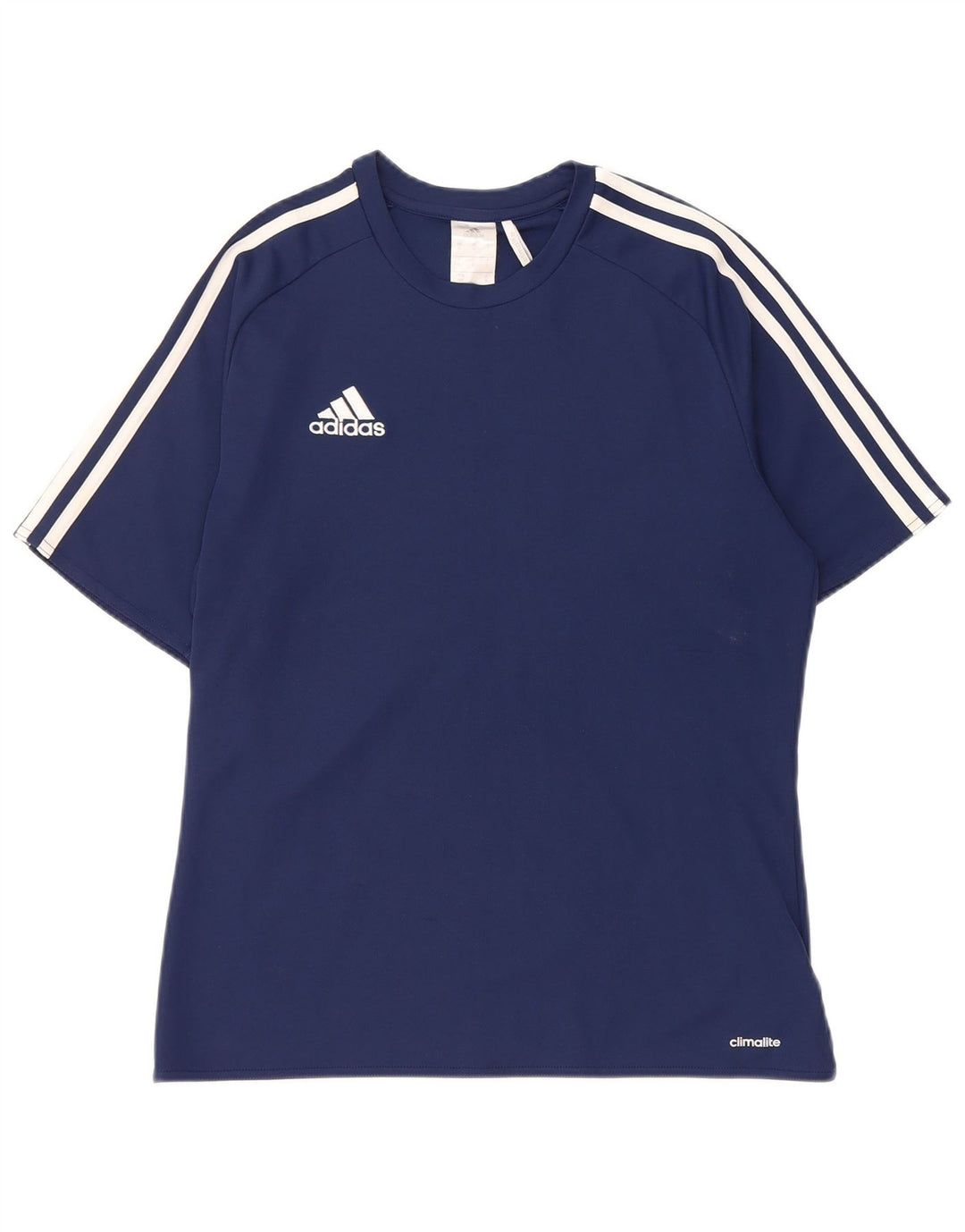 Camiseta masculina Adidas Climalite Top pequeno azul marinho poliéster