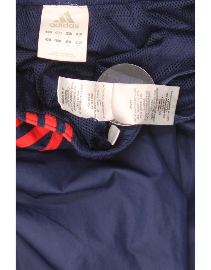Calça de treino masculina Adidas pequena azul marinho poliéster