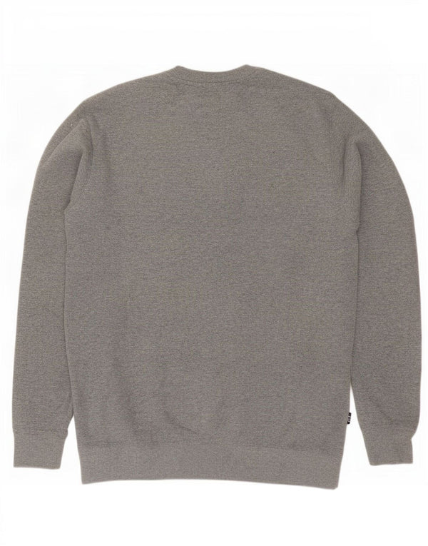 Vans Mens Graphic Moletom Jumper Médio Cinza Flecked