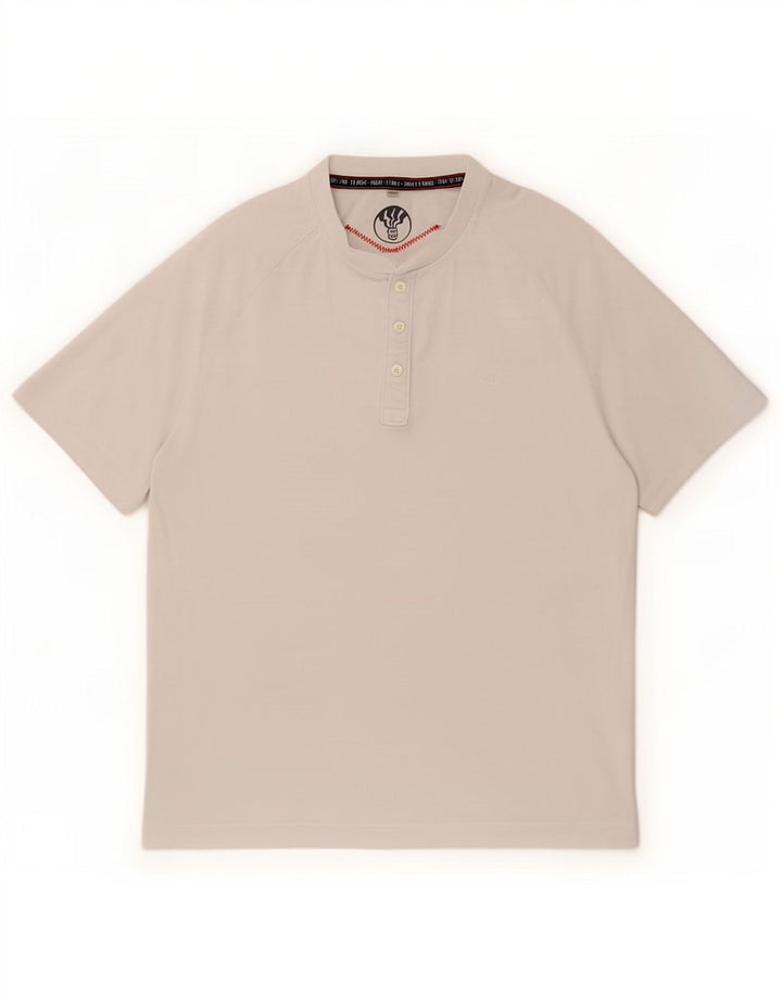 Camiseta masculina Fat Face Top médio algodão branco