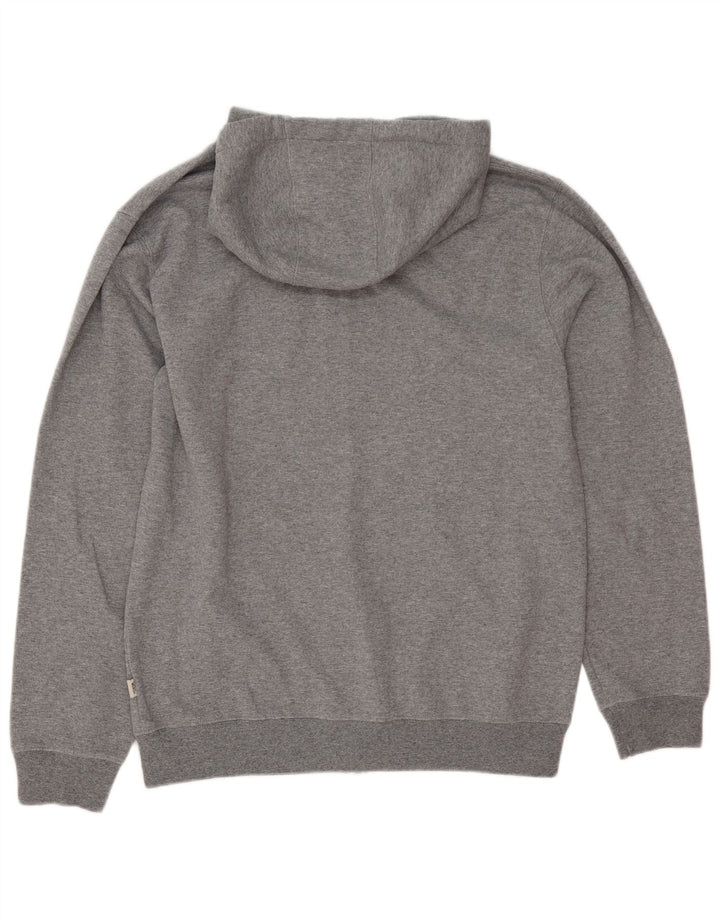Suéter Vans masculino com capuz e zíper grande cinza poliéster