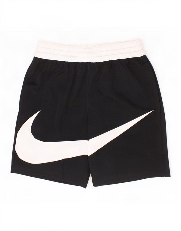 Shorts esportivos gráficos Nike Boys Dri Fit 10-11 anos médio preto colorblock