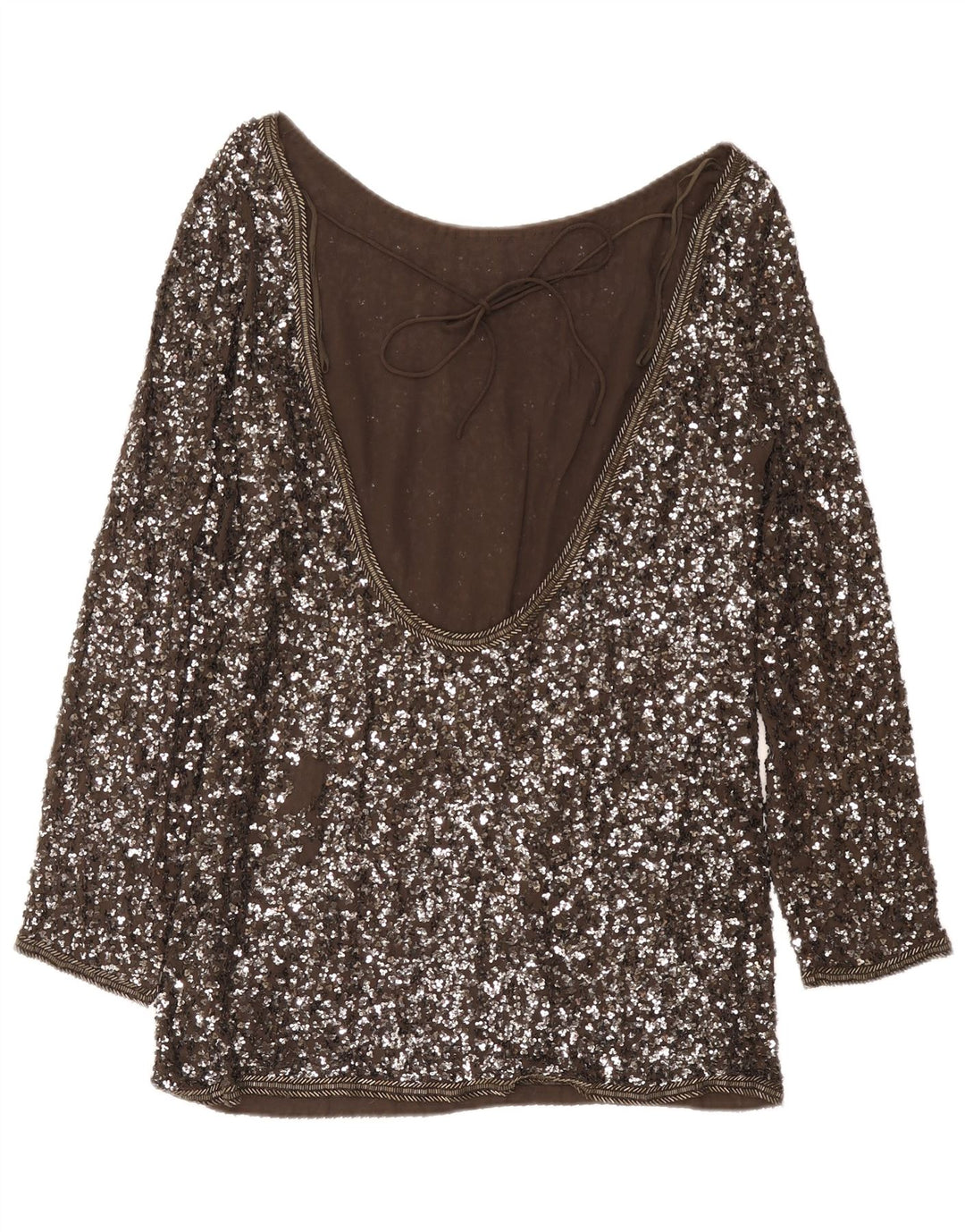 Blusa feminina de manga comprida All Saints UK 14 cinza médio