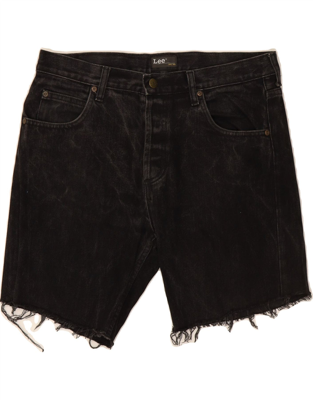 LEE Mens Seattle Denim Shorts W33 Medium Black Cotton Vintage Lee and Second-Hand Lee from Messina Hembry 
