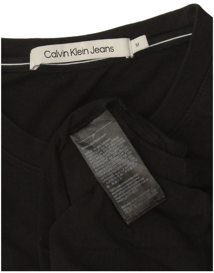 Camiseta masculina CALVIN KLEIN JEANS de algodão preto médio