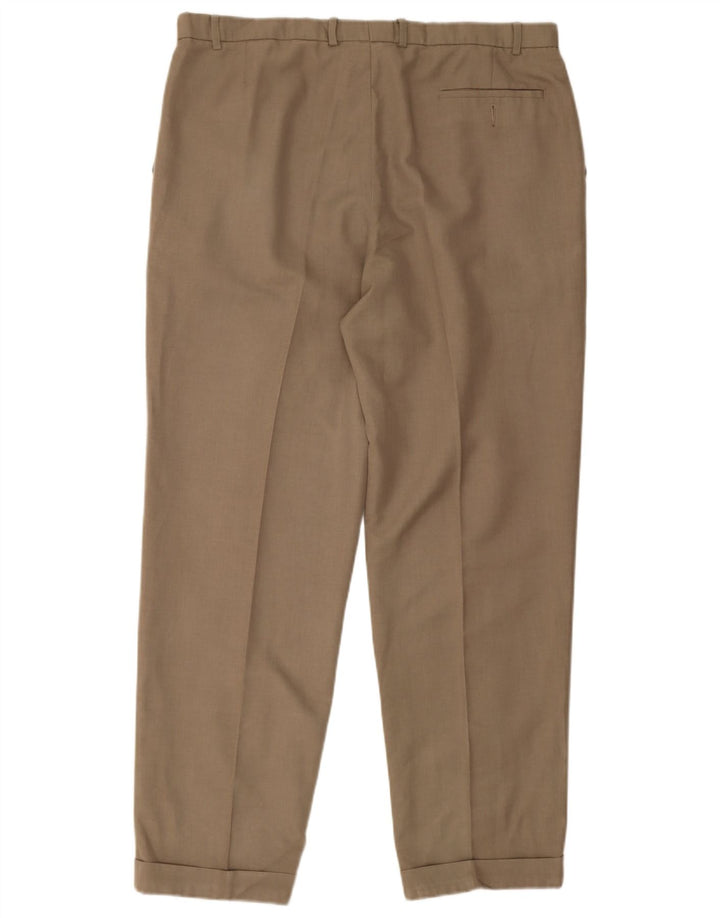 Calça masculina Marks & Spencer Pegged Suit W40 L32 Poliéster cáqui