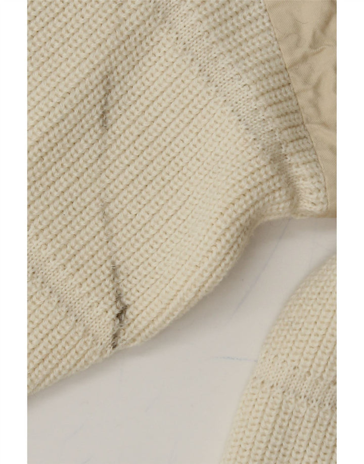 VINTAGE Mens Cardigan Sweater XS Off White Vintage Vintage and Second-Hand Vintage from Messina Hembry 
