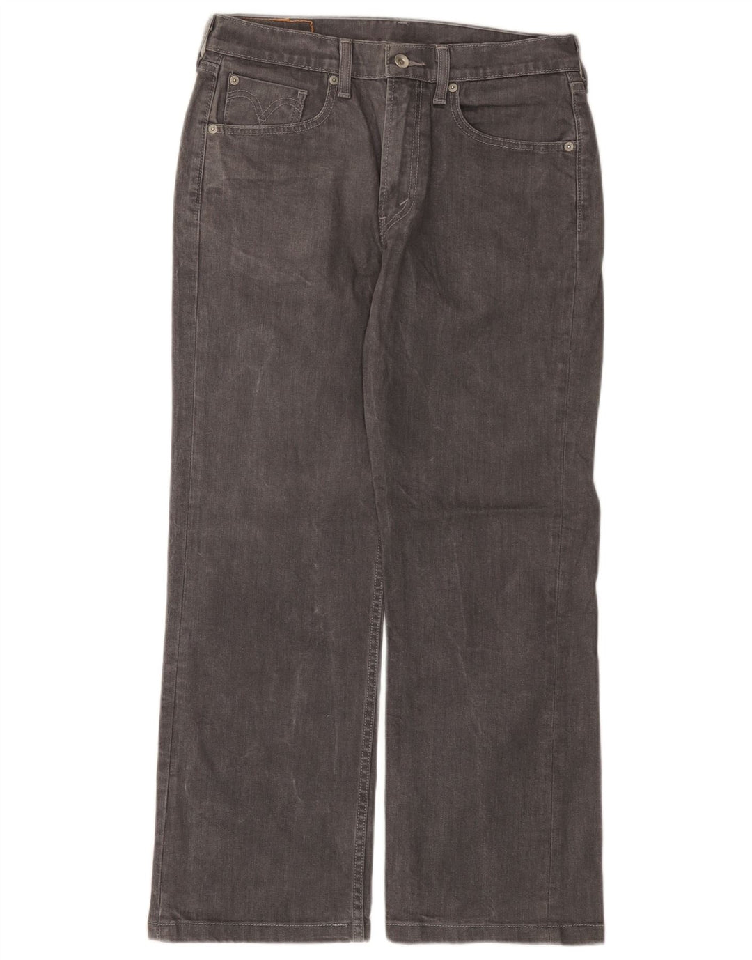 Calça jeans masculina Levi's 506 Straight W32 L28 cinza algodão