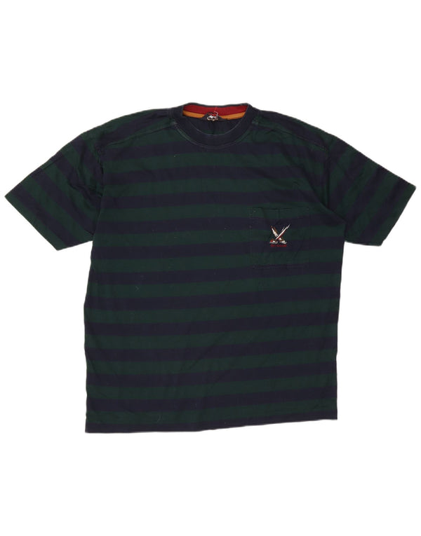Camiseta masculina Paul & Shark Yachting Top XL algodão listrado azul marinho