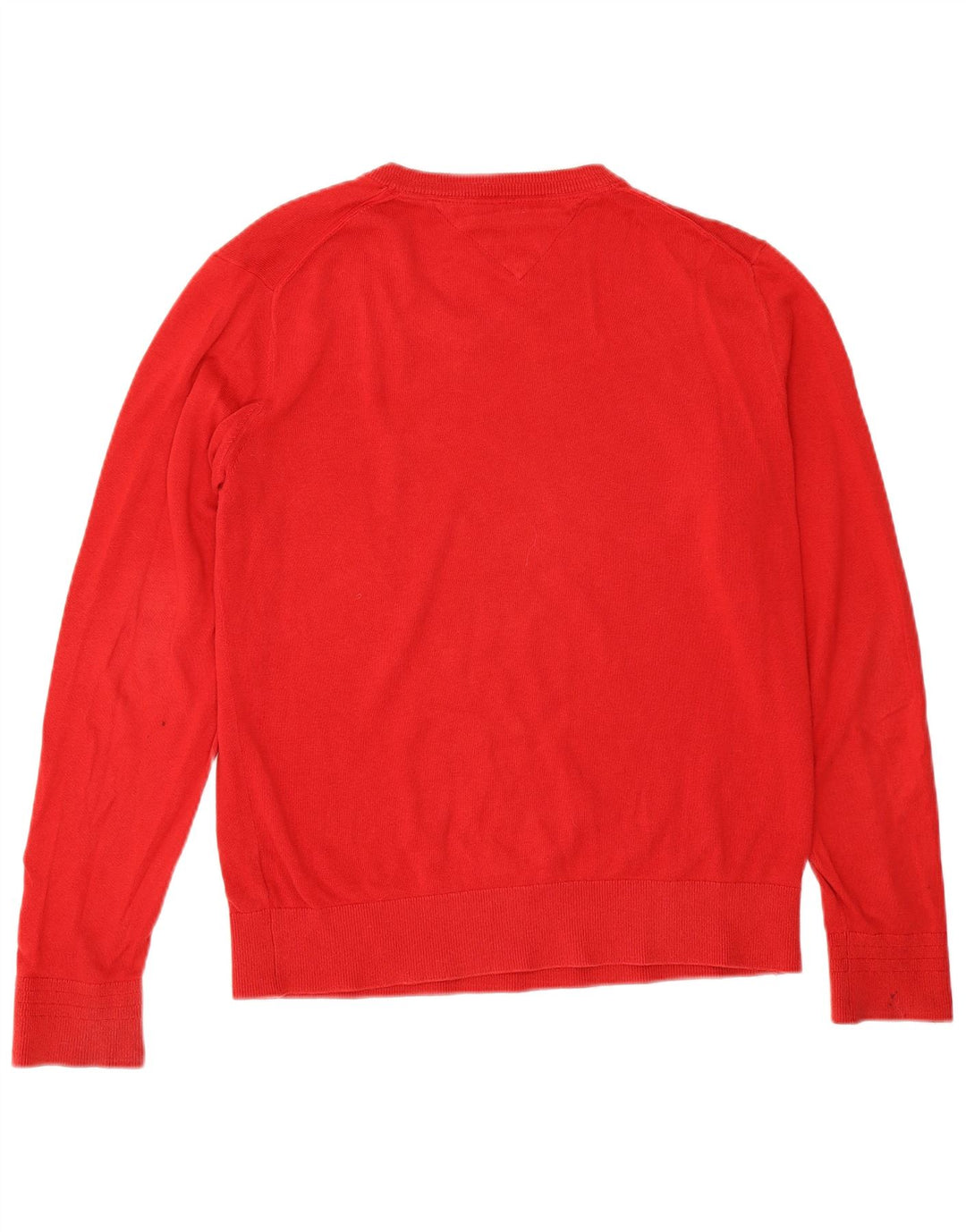 Suéter masculino Tommy Hilfiger com decote em V pequeno vermelho