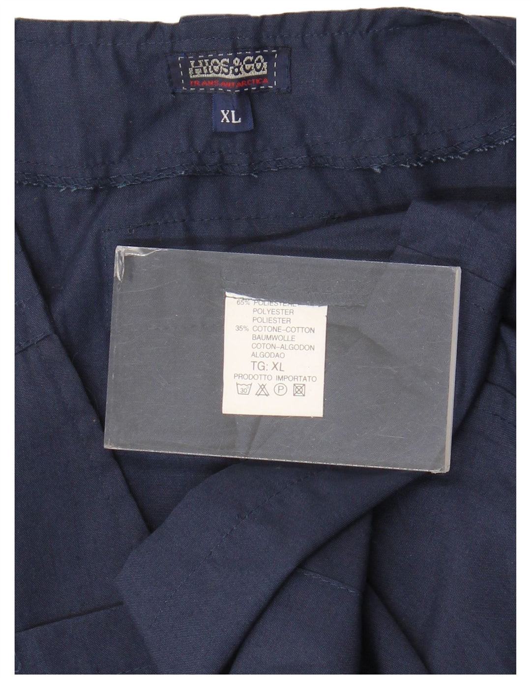 Colete utilitário masculino vintage UK 42 XL poliéster azul marinho
