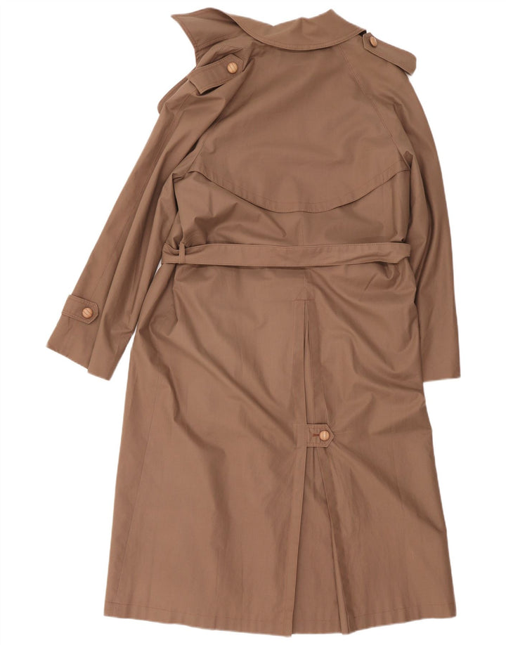 Trench coat feminino vintage de grandes dimensões UE 36 algodão bege pequeno