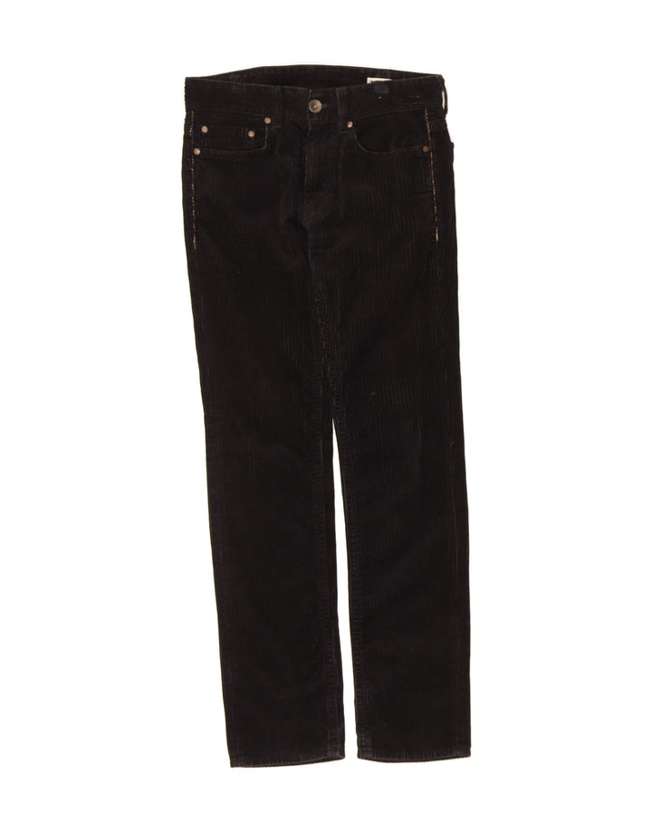 GAS Womens Straight Corduroy Trousers W30 L34 Black Cotton Vintage Gas and Second-Hand Gas from Messina Hembry 