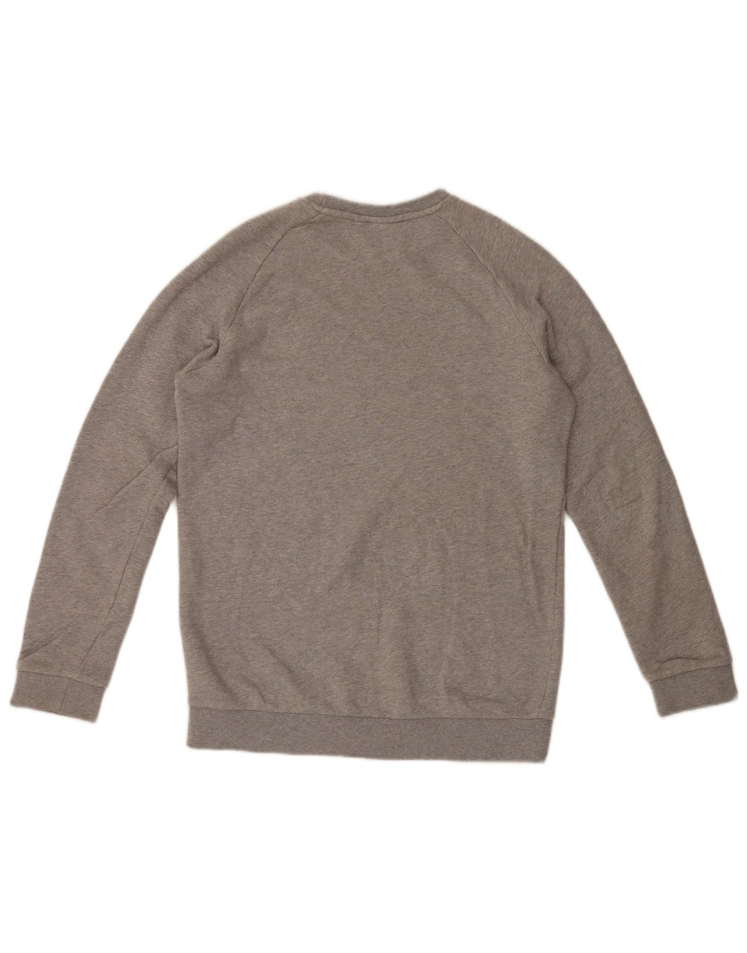 Adidas Mens Moletom Jumper Pequeno Algodão Cinza