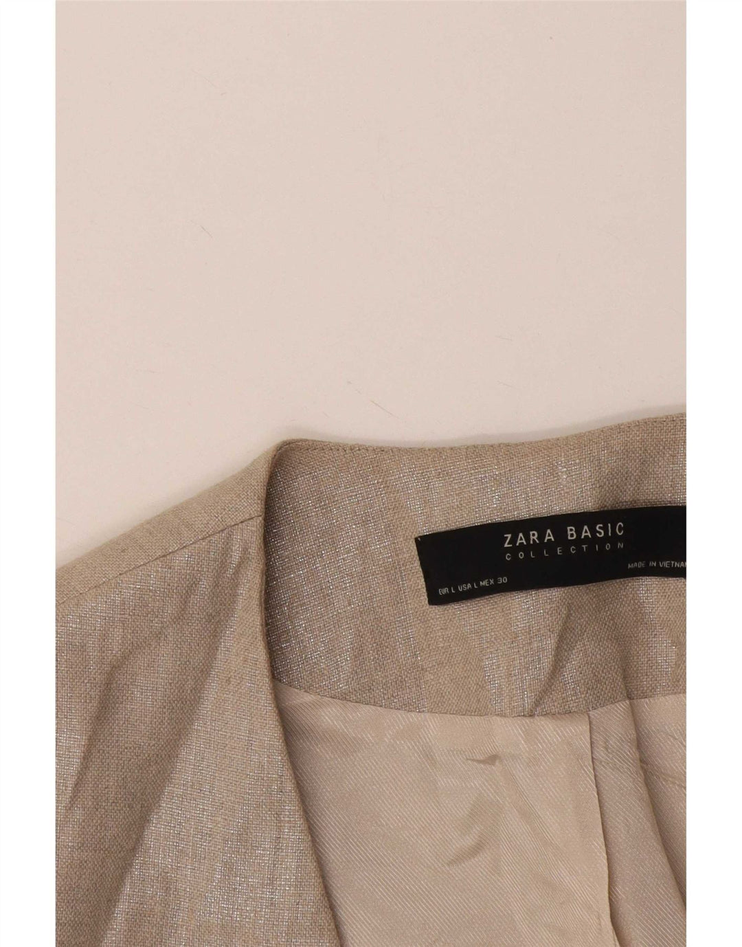 Jaqueta blazer feminina Zara manga 3/4 Reino Unido 14 grande cinza