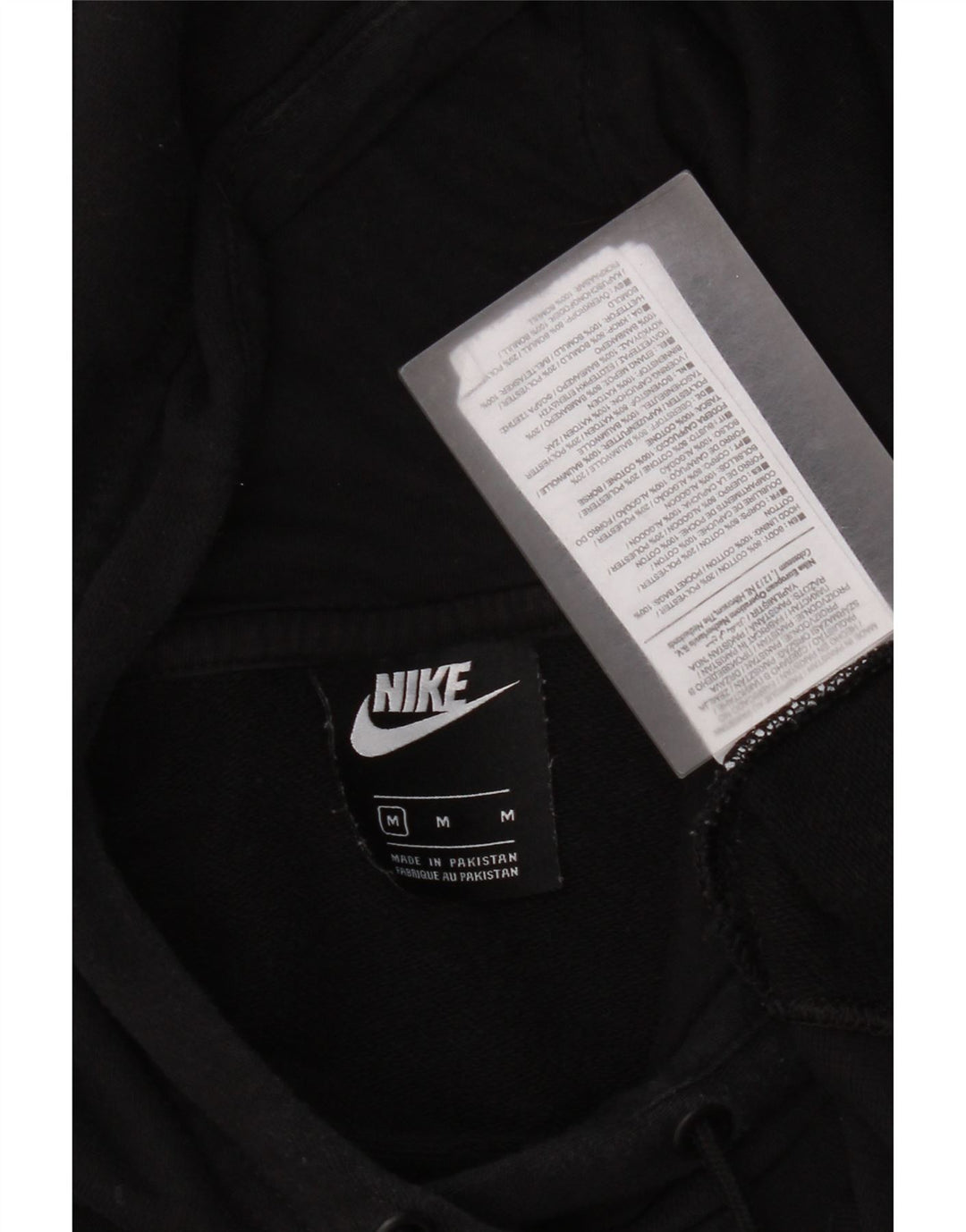 Jumper com capuz Nike feminino Longline Oversized UK 14 médio algodão preto