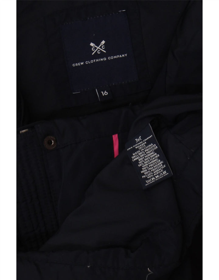 Colete regular feminino da Crew Clothing UK 16 grande poliéster azul marinho
