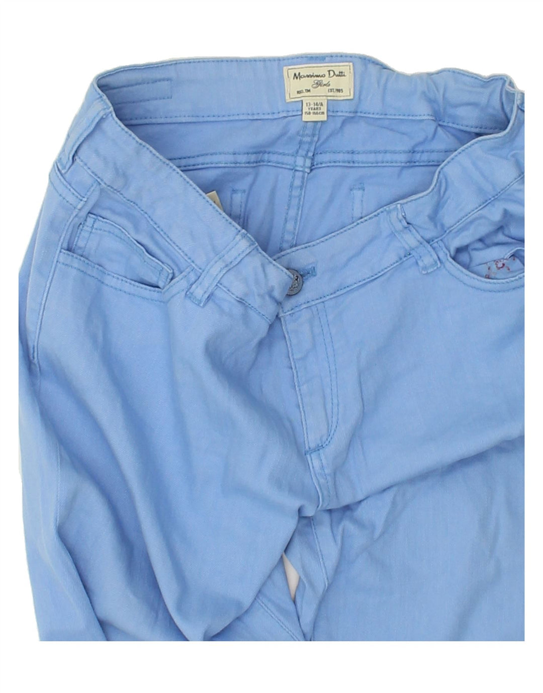 MASSIMO DUTTI Girls Slim Jeans 13-14 Years W15 L33 Blue Cotton Vintage Massimo Dutti and Second-Hand Massimo Dutti from Messina Hembry 