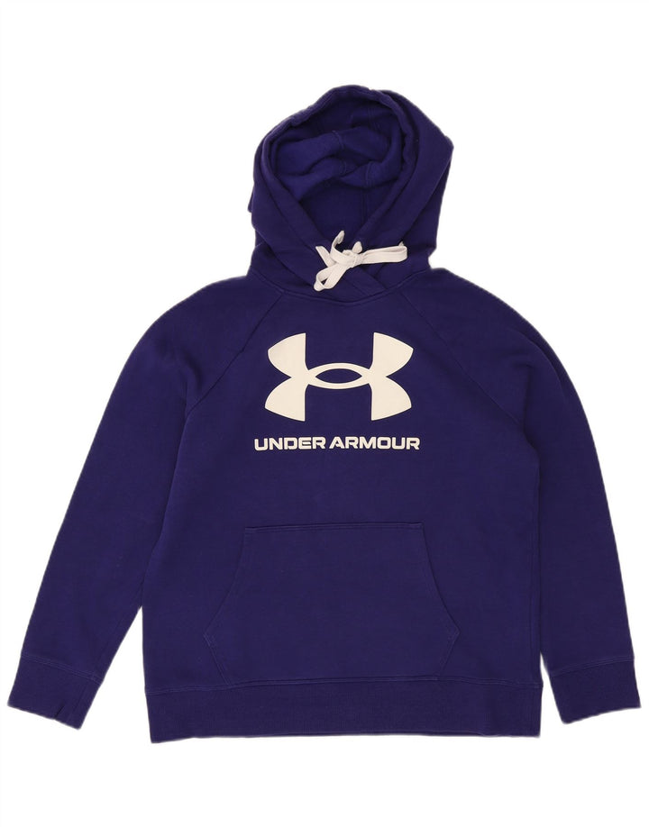 UNDER ARMOUR Suéter gráfico masculino com capuz e algodão azul médio