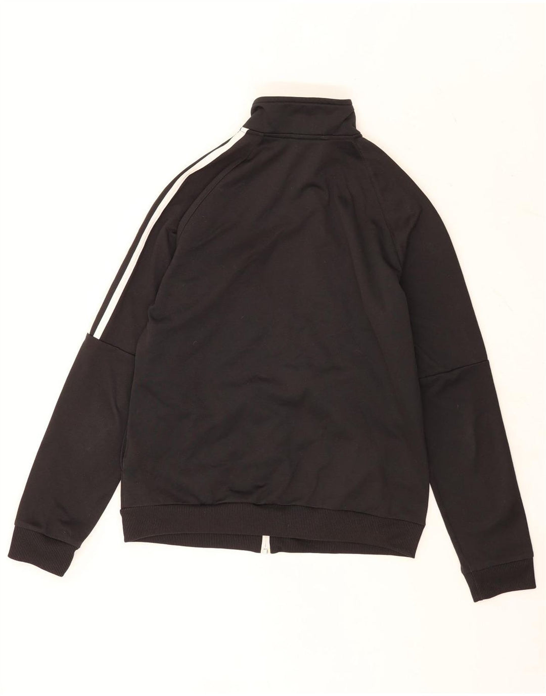 Adidas Womens Tracksuit Top Jacket UK 12/14 Médio Preto Poliéster