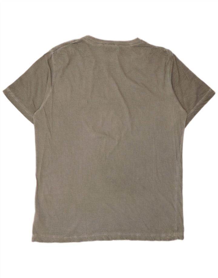 Camiseta masculina Diesel Top grande algodão cinza
