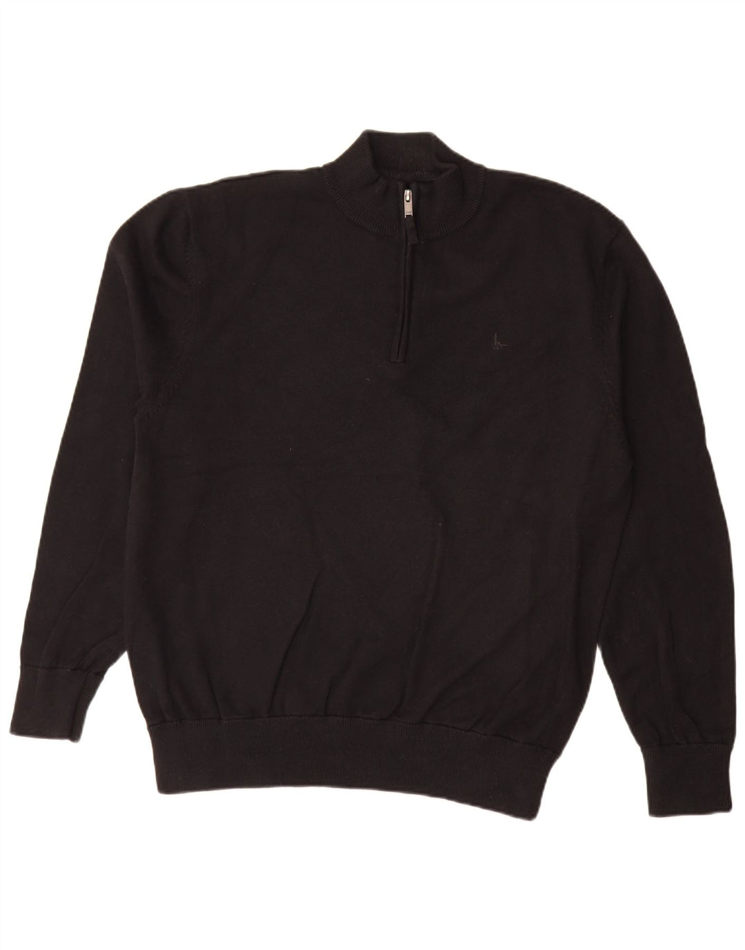 Suéter masculino Jack Wills com zíper e gola XL de algodão preto
