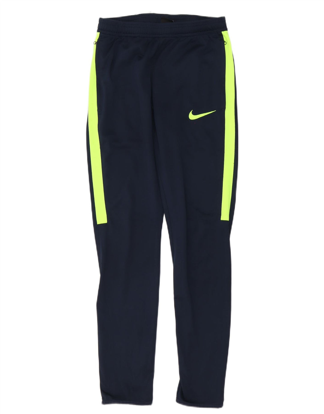 Calça de treino masculina Nike Dri Fit pequena azul marinho colorblock poliéster