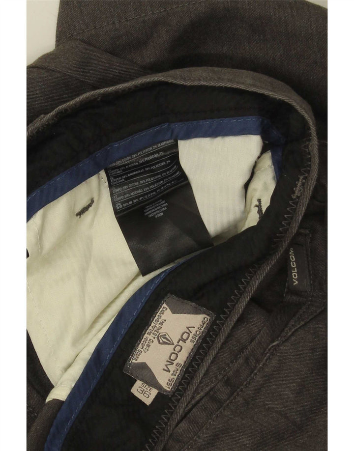 Volcom Mens Chino Shorts W36 Grande Algodão Cinza