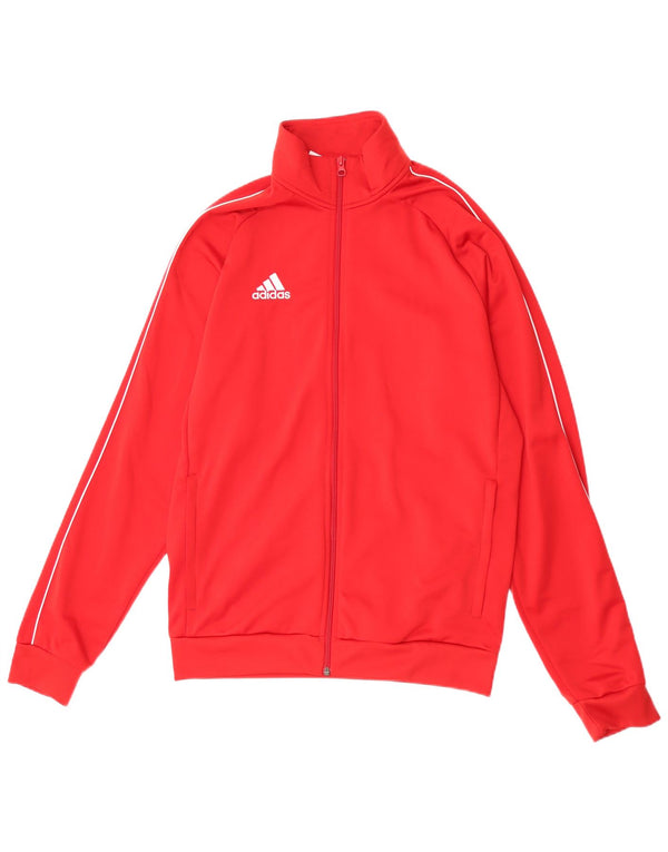 Adidas Mens Tracksuit Top Jacket Médio Poliéster Vermelho