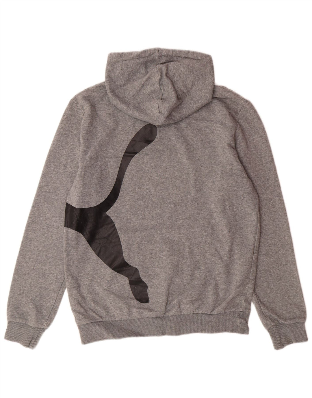 PUMA Mens Graphic Hoodie Jumper Pequeno Algodão Cinza