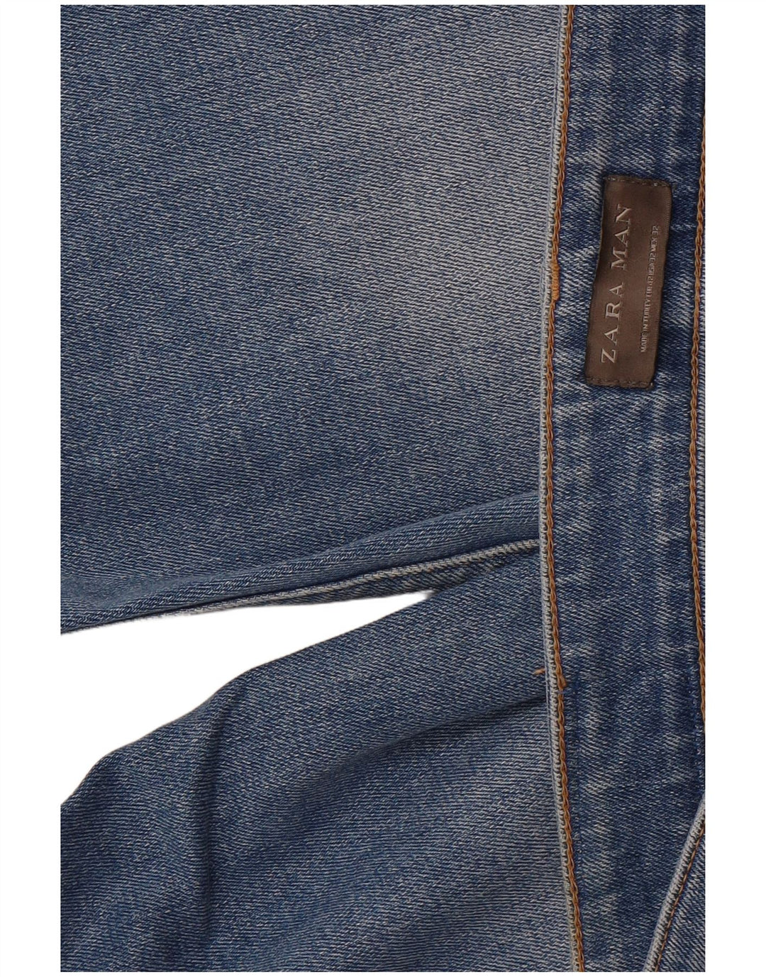 ZARA Mens Jeans Slim Distressed EU 42 Grande W32 L26 Azul Algodão