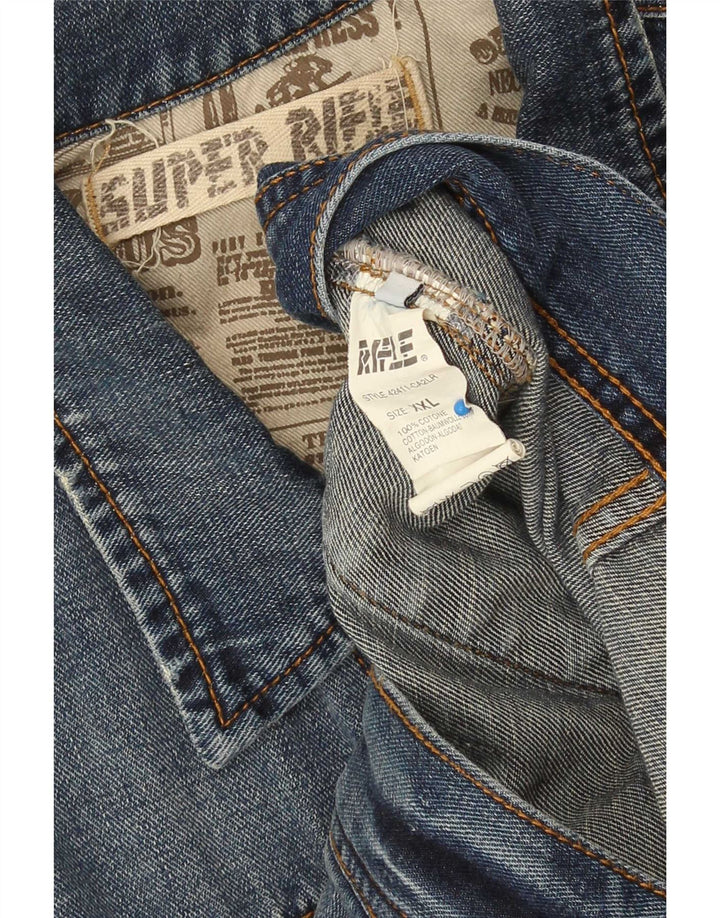 Jaqueta jeans masculina Rifle 2XL algodão azul