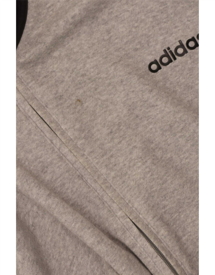 Adidas Mens Treino Top Jaqueta 2XL Cinza Colourblock Algodão
