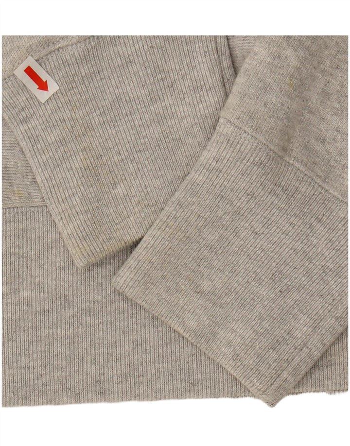 CHAMPION Suéter feminino com tecido reverso UK 14 algodão cinza médio