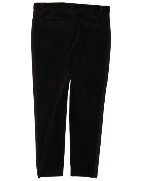 Zara Calça Chino Feminina Slim EU 40 Médio W31 L28 Preto Viscose