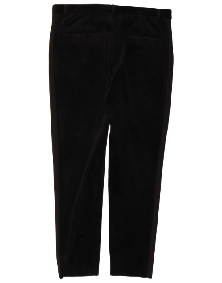 Zara Calça Chino Feminina Slim EU 40 Médio W31 L28 Preto Viscose