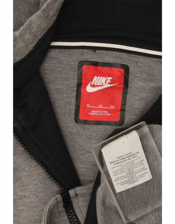 Suéter Nike masculino com capuz e zíper XL cinza algodão