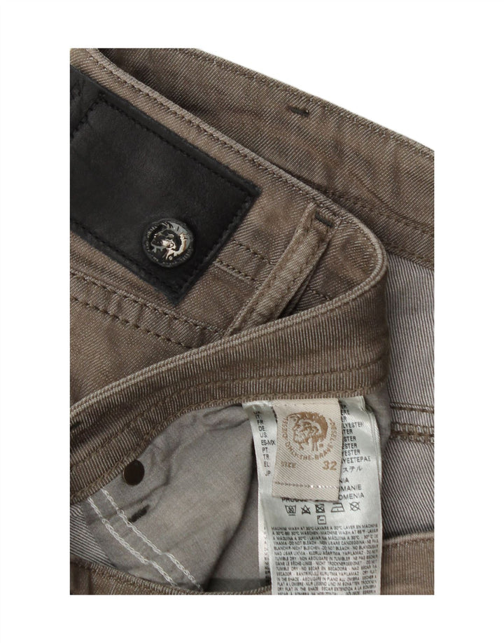 Jeans retos masculinos Diesel W32 L32 algodão cinza
