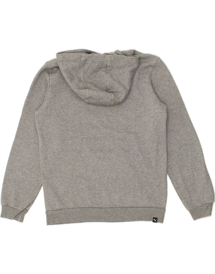 PUMA Boys Graphic Hoodie Jumper 13-14 Years Grey Cotton Vintage Puma and Second-Hand Puma from Messina Hembry 