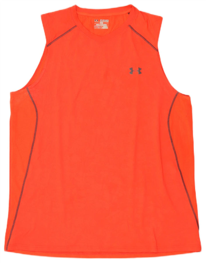 Under Armour Masculino Heat Gear Vest Top 2XL Poliéster Laranja