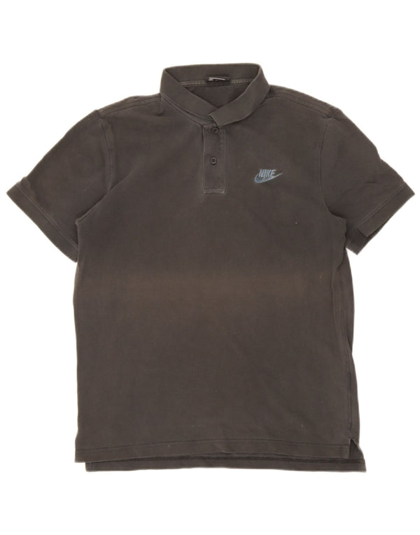 Camisa polo masculina Nike algodão cinza médio